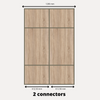 2x Sliding Wardrobe Doors - H: up to 2750mm W: 1200mm - MFC