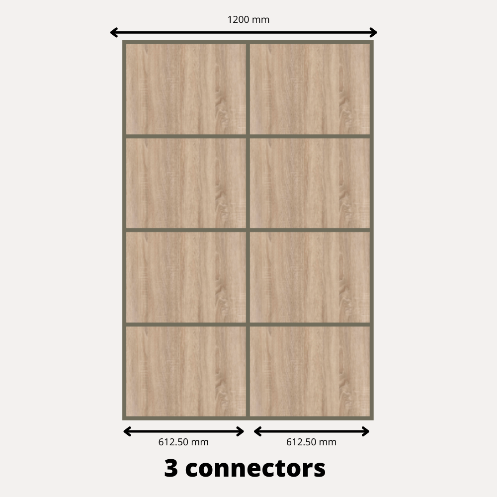 2x Sliding Wardrobe Doors - H: up to 2750mm W: 1200mm - MFC