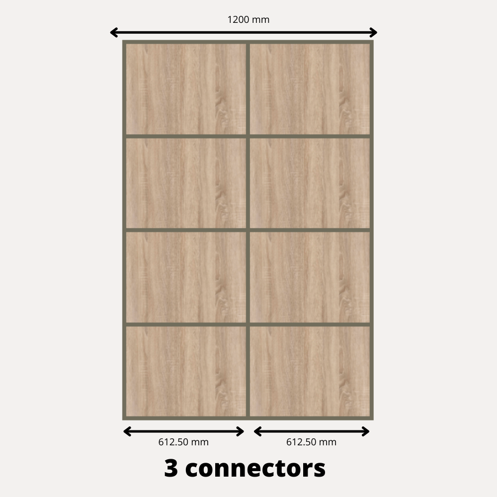 2x Sliding Wardrobe Doors - H: up to 2750mm W: 1200mm - MFC White