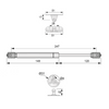 Reverse Gas-Piston Stay 250mm 80N