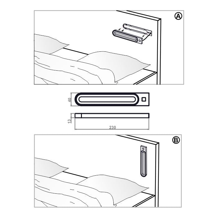 2 Bedroom LED Lamps with USB + Power Supply (F01)