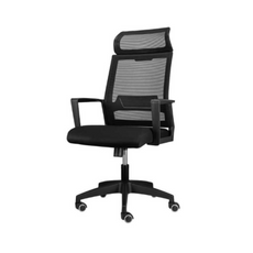 FABIO II - Office Chair Covered With High-Quality Micro Mesh - Black H121cm W60cm
