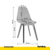MARCELLO - Plastic Dining / Office Chair with Wooden Legs - White