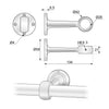 25mm Distance Handle, Chrome