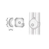 25mm Parallel Ball Connector, Chrome