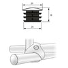 25mm Pipe End Cap, Chrome