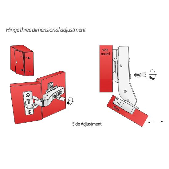 +30º Soft-Close Hinge, H2 Mounting Plate, Angled Doors