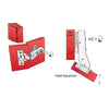 +30º Soft-Close Hinge, H2 Mounting Plate, Angled Doors
