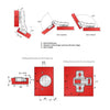 +30º Soft-Close Hinge, H2 Mounting Plate, Angled Doors