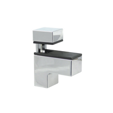 Glass and Plate holder L shaped  I - Chrome Matt