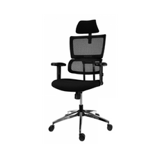 FILIPPO I - Office Chair Covered With High-Quality Micro Mesh - Black H134cm W64cm