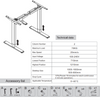 Adjustable Desk Frame - White