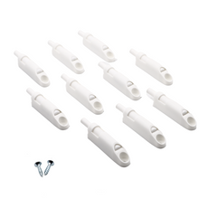 Soft-Close Cabinet Door Damper - White (10 psc)