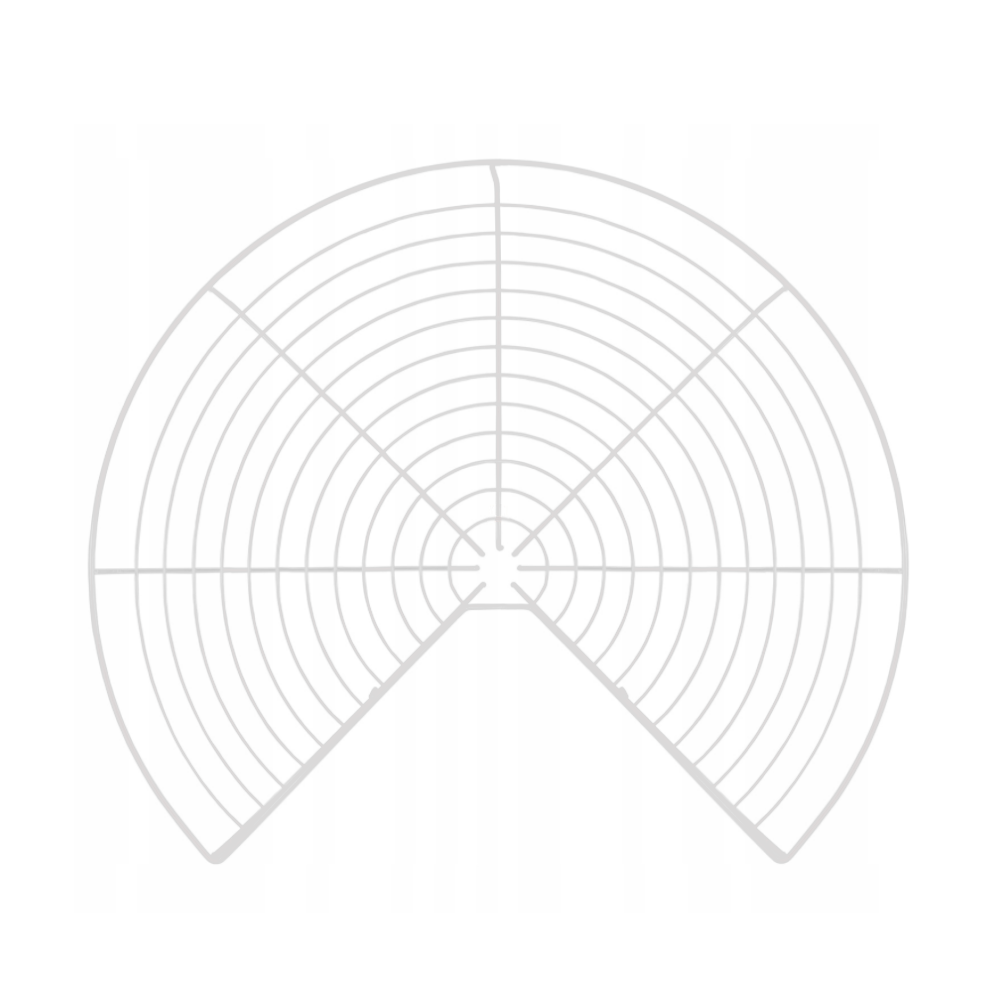 2 Tier Corner Rotating Baskets 3/4 - 690mm - White