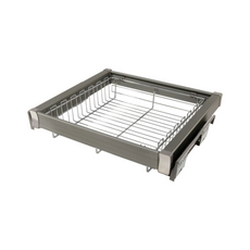 Pull Out Storage Baskets for 80 cm Cabinet Soft-Close - Single Shelf - Chrome