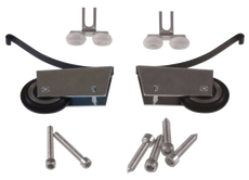 Set of 2 Symmetrical Top Guides + 2 Bottom Wheels + 6 Screws (Noah Handle)