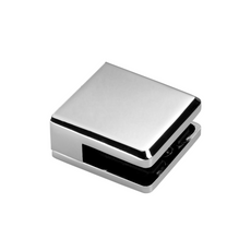 Glass shelf holder square - Chrome