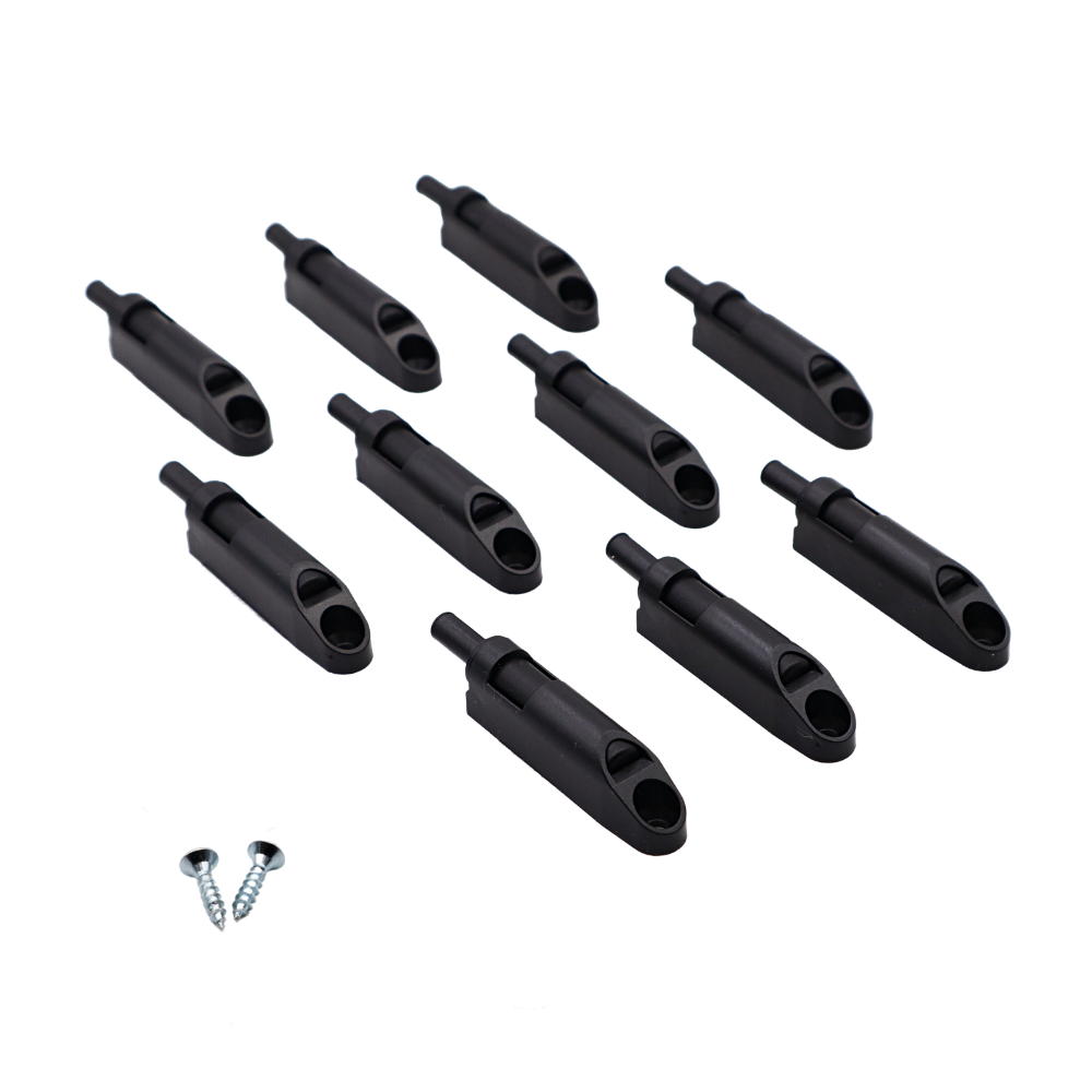 Soft-Close Cabinet Door Damper - Black (10 pcs)