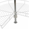 2 Tier Corner Rotating Baskets 3/4 - 600mm - White