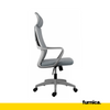 FEDERICO - Quilted Office Chair Covered With High-Quality Micro Mesh - Gray H123cm W65cm