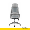 FEDERICO - Quilted Office Chair Covered With High-Quality Micro Mesh - Gray H123cm W65cm