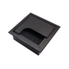 Square Aluminum Cable Grommet 80x80mm, Black "Wave"
