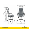 FEDERICO - Quilted Office Chair Covered With High-Quality Micro Mesh - Gray H123cm W65cm