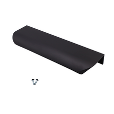 Edge Grip Round Profile Handle 128mm (148mm total length) - Black Matt