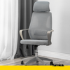 FEDERICO - Quilted Office Chair Covered With High-Quality Micro Mesh - Gray H123cm W65cm