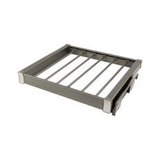 Pull Out Trouser Hanger for 80 cm Cabinet Soft-Close - Single Shelf - Grey
