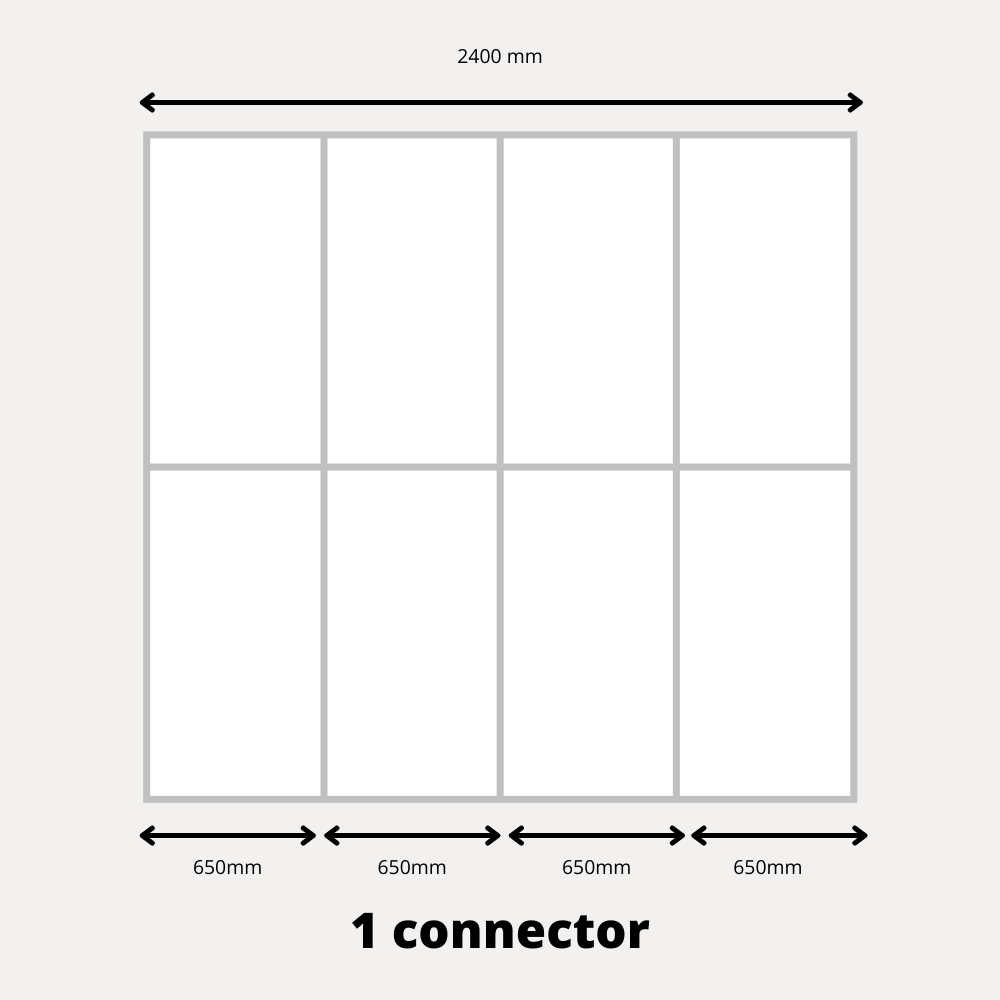 4x Sliding Wardrobe Doors - H: up to 2750mm W: 2400mm - MFC