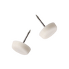 Plastic Furniture Glides Ø15mm with Nail - White - 50 pcs