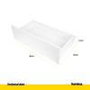 CUBA - Computer Desk with 6 Push to Open Drawers and Keyboard Tray H78cm W130cm D50cm - White Matt