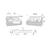 Adjustable cabinet bracket, L+R - 3D Premium - Brown