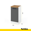 RENO - Kitchen Set - Wotan Oak / White Matt with Worktop - 8 Units - 260 cm