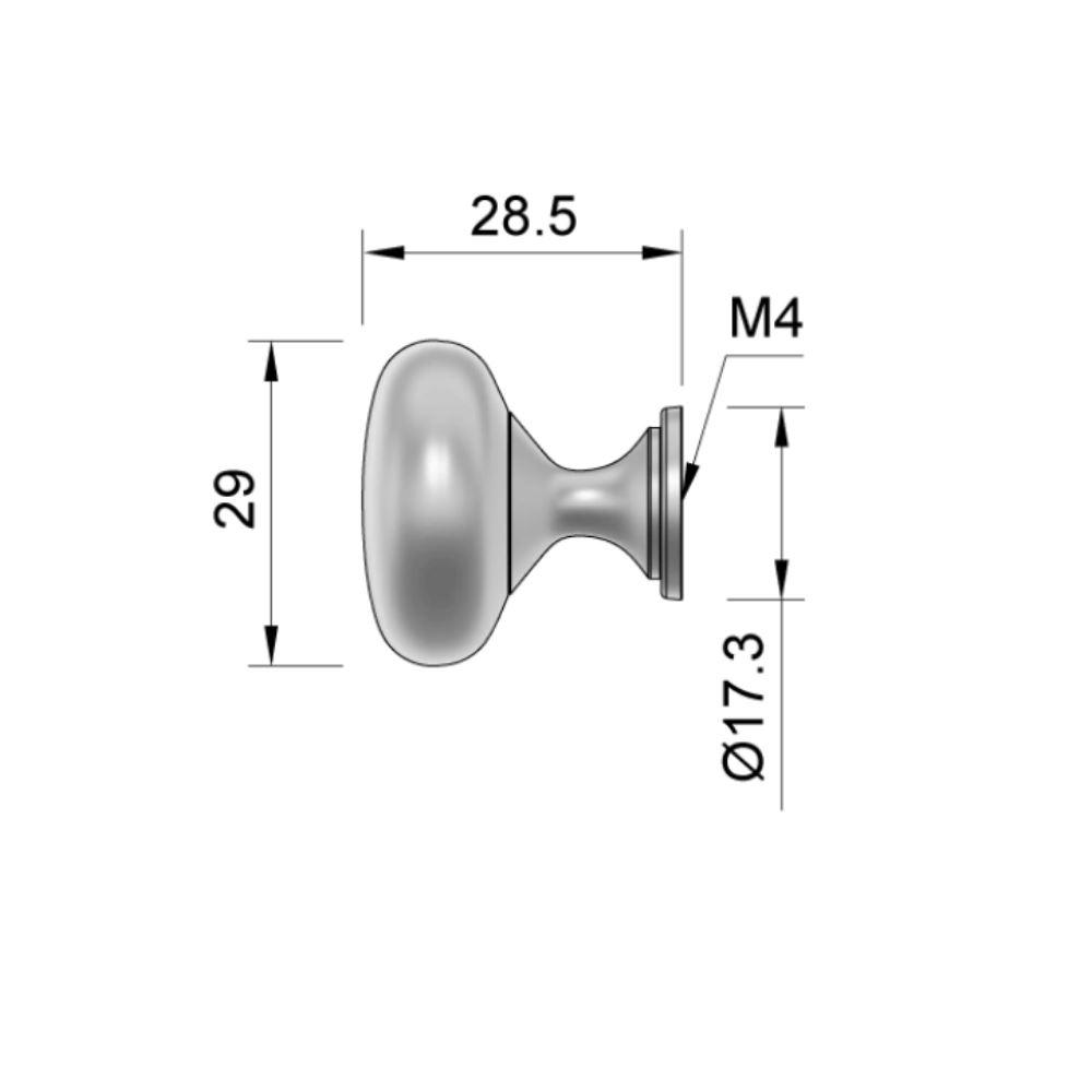 Cabinet Knob - Chrome