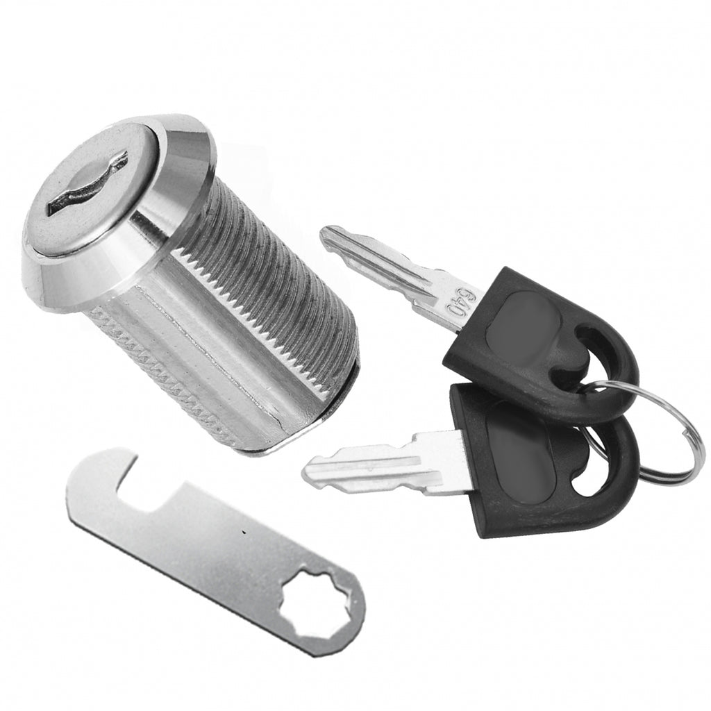 Cabinet Lock with Hook Cam Plate 19x25mm, Chrome