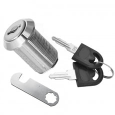 Cabinet Lock with Hook Cam Plate 19x25mm, Chrome