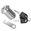 Cabinet Lock with Hook Cam Plate 19x25mm, Chrome