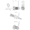 Cabinet Lock with Hook Cam Plate 19x25mm, Chrome