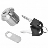 Cabinet Lock with Straight Cam Plate 19x16mm, Chrome