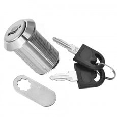 Cabinet Lock with Straight Cam Plate 19x25mm, Chrome