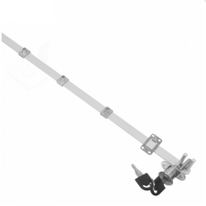 Central Lock for 3 Drawers 19x20mm, 600mm Strip, Chrome