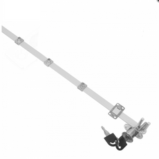 Central Lock for 4 Drawers 19x20mm, 800mm Strip, Chrome