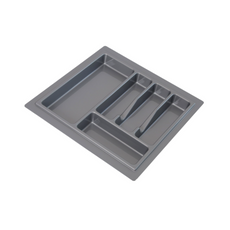 Cutlery Tray for Drawer, Cabinet Width: 400mm, Depth: 430mm - Metallic