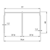 Double Top Aluminum Track 560cm - Silver Anodized