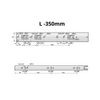 Drawer Runners Auto-Lock 350mm - H45 (Right and Left Side)