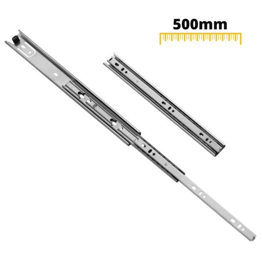 Drawer runners ball bearing 500mm - H30 (right and left side)