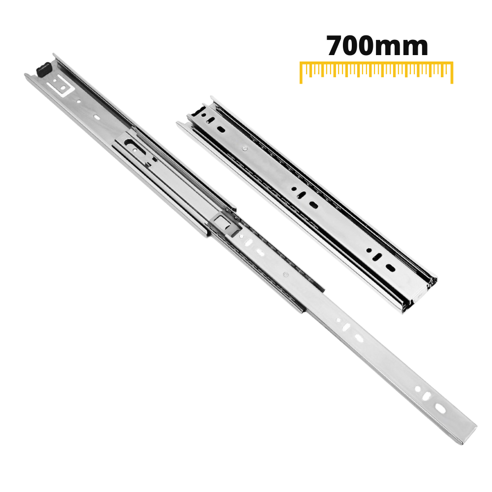 Drawer runners ball bearing 700mm - H45 (right and left side)