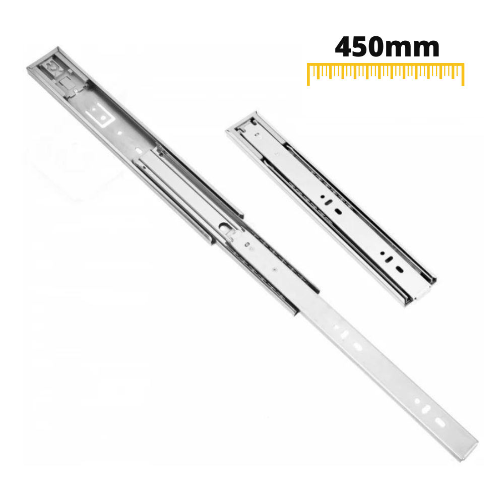 Drawer runners push to open 450mm - H45 (right and left side)